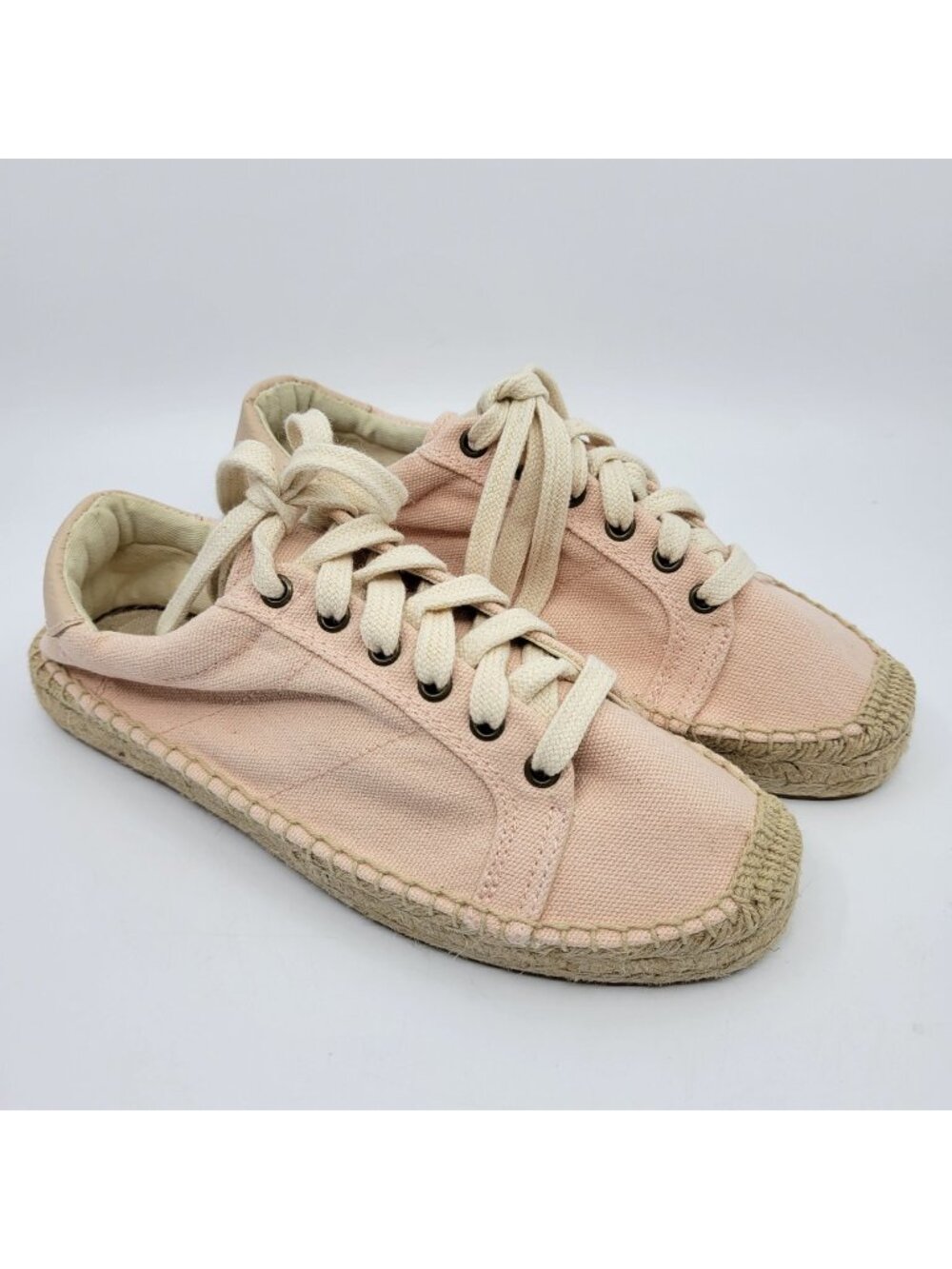 Soludos Espadrille Sneakers Womens Size 6.5 Barbiecore Pink Canvas Shoes